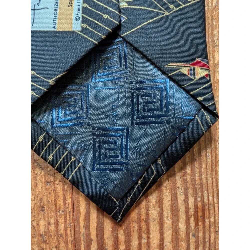 Frank Lloyd Wright Men’s Tie Geometric Art Collection Architect Hand Made Silk